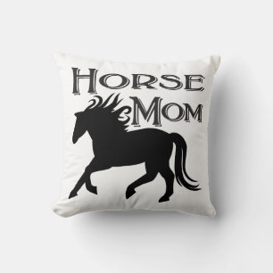 Horse Mom Country Western Cowgirl Farm Equestrian Throw Pillow