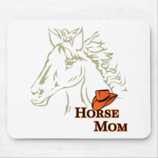 Horse Mom With Hat Mouse Pad