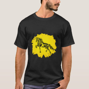 Horse Motif Elegant Mane Colourful Horse Lovers T-Shirt