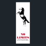 Horse Motivational No Limits Pop Art Black White Poster<br><div class="desc">Quote on Poster: Never say never, because limits, like fears, are often just an illusion.</div>