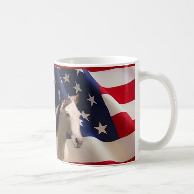Horse Mug American Flag (Right)