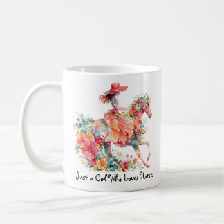 Horse mug with a lovely girl on horseback.