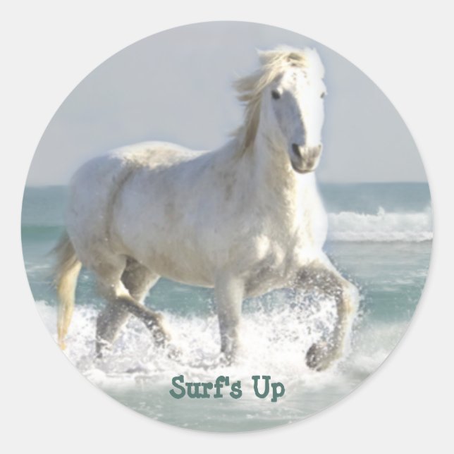 Horse Ocean Beauty  Sticker (Front)