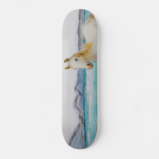 Horse on a beach. skateboard (Front)