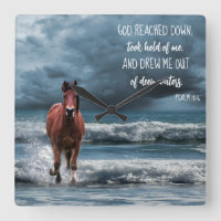 Horse on Beach Inspirational God Reached Down 