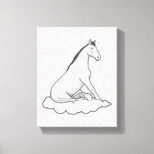 Horse on Cloud Canvas Print