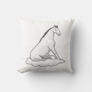 Horse on Cloud Throw Pillow