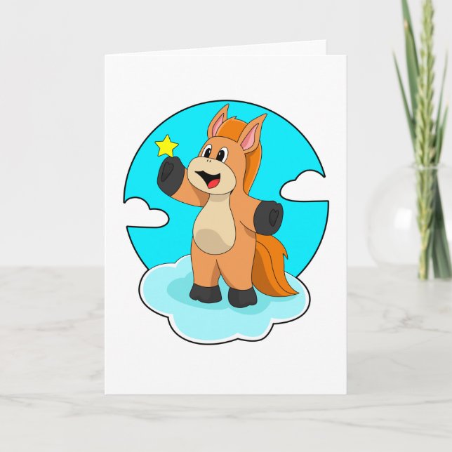 Horse on Clouds Card (Front)