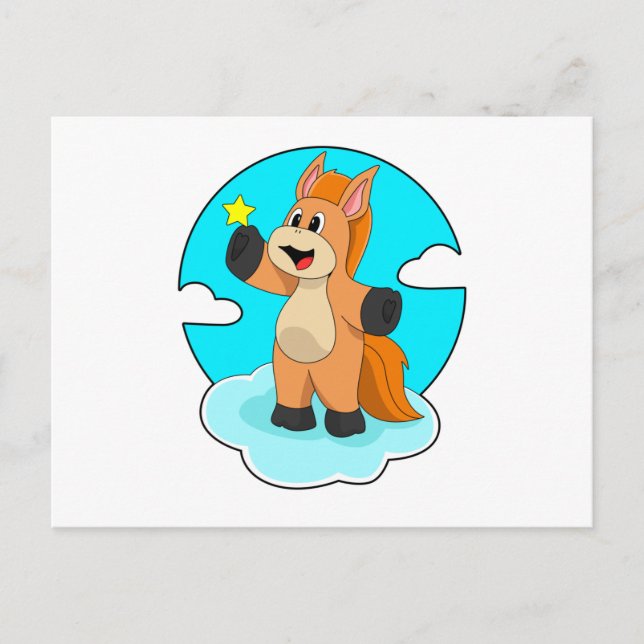 Horse on Clouds Postcard (Front)