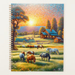 Horse on Farm Wildflower Meadow Planner<br><div class="desc">Horses on Farm Wildflower Meadow. Beautiful Puzzles,  planners,  notebooks with this design in my stores..  Lots of art in my stores.  Add this art to other products,  add text.</div>