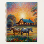 Horse on Farm Wildflower Meadow Planner<br><div class="desc">Horses on Farm Wildflower Meadow. Beautiful Puzzles,  planners,  notebooks with this design in my stores..  Lots of art in my stores.  Add this art to other products,  add text.</div>