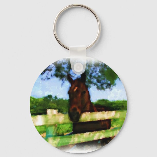 Horse Over Fence Keychain (Front)