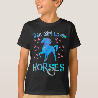Horse Owner This Girl Loves Horses Equestrian Ride T-Shirt