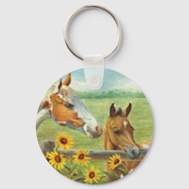 Horse Painting Key Chain (Front)