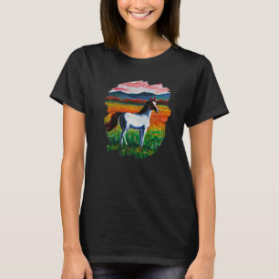 Horse Painting Vintage Retro Horseback Riding Hors T-Shirt