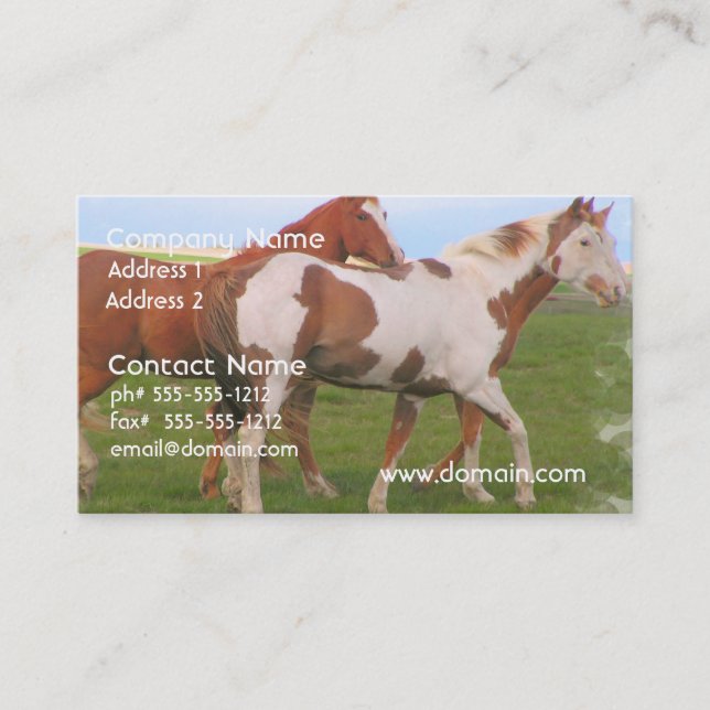 Horse Pair Business Card  (Front)