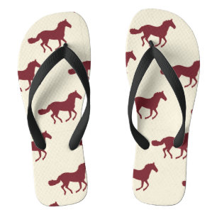 Horse Pattern Flip Flops