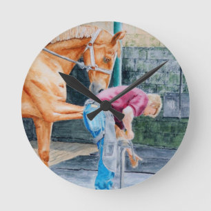 Horse Pedicure Round Clock