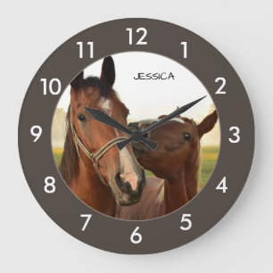 Horse Personalized Large Clock
