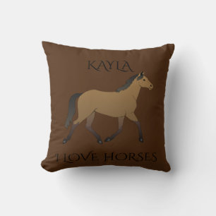 HORSE personalized throw pillow. Pillow