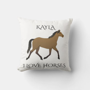HORSE personalized throw pillow. Throw Pillow