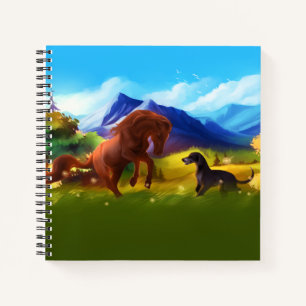 Horse Phenomena College Ruled Notebook