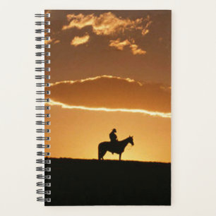 Horse Photo Equine Breathtaking Cowboy Sunset Planner