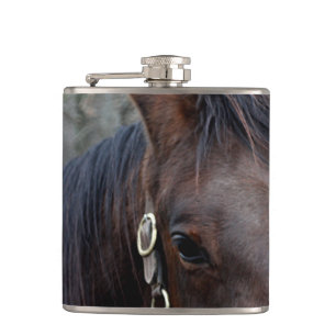 Horse photo hip flask