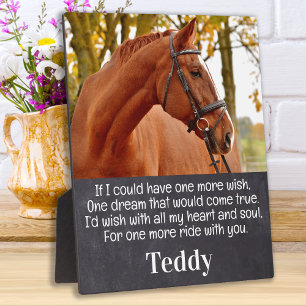 Horse Photo Sympathy Remembrance Horse Memorial Plaque