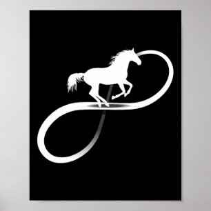 Horse Picture Horseback Riding Girls Women Poster