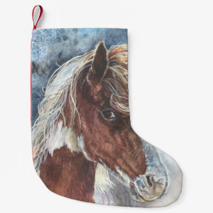 Horse Pinto Pony Cowgirl Christmas Stocking