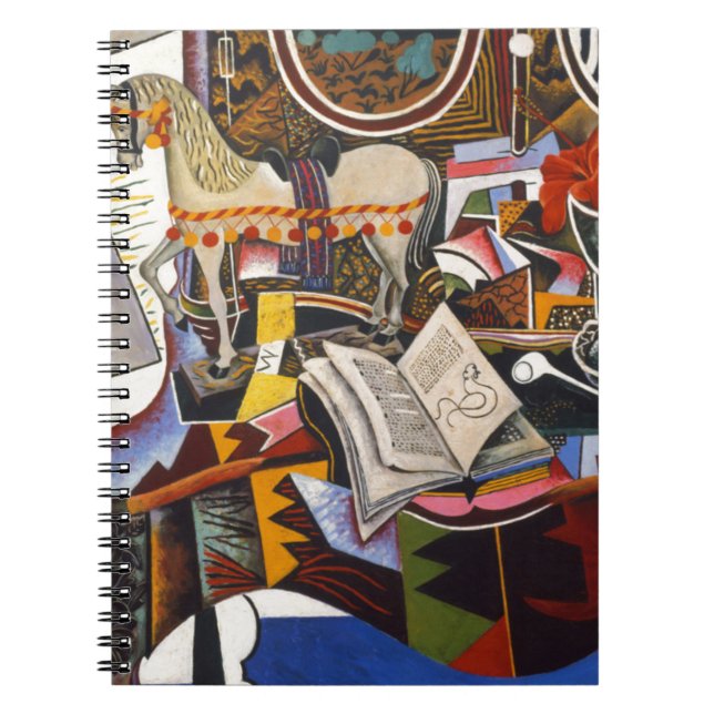 Horse Pipe Red Flower by Joan Miro Notebook (Front)