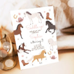Horse Pony Saddle Up Cowgirl Girl Birthday Invitation<br><div class="desc">Set the tone for your party with these elegant invitations with a Horse,  Horse Theme.</div>