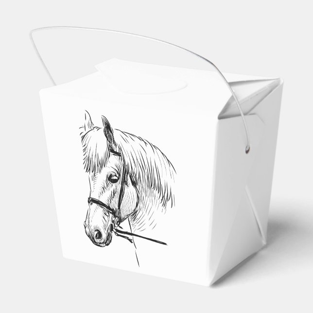 Horse Pony Western Country Equestrian Party Favor Box (Back Side)