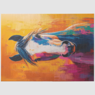 Horse Pop Art Style Digital Painting Decoupage Tissue Paper