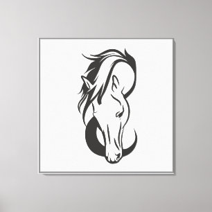 Horse portrait, canvas print