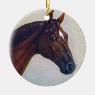 Horse Portrait Ceramic Ornament