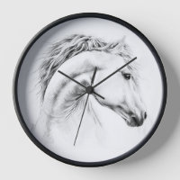 Horse Portrait Elegant Drawing Equestrian Art