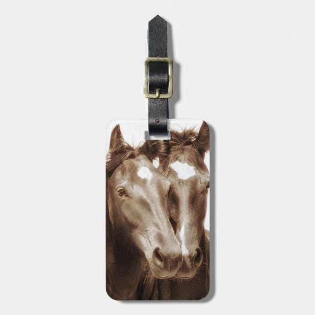 Horse Portrait III Luggage Tag (Front Vertical)