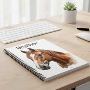 Horse Portrait Personalized  Notebook