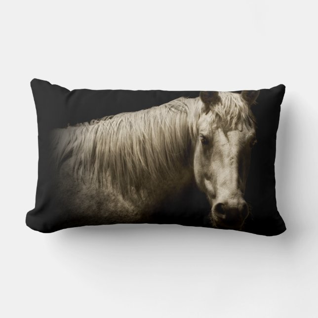 Horse Portrait VI Lumbar Pillow (Front)