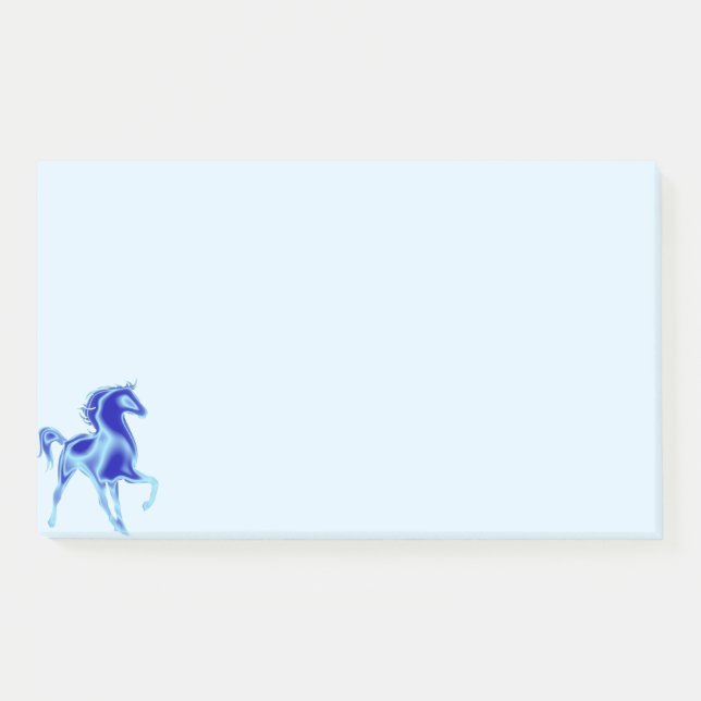 Horse Post it Notes - Blue (Front)