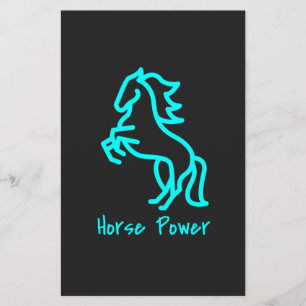 Horse Power in Blue Stationery