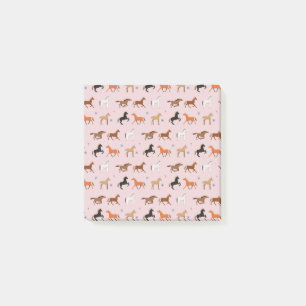 Horse Print Pattern, Women & Girls Kid, Cowgirl Post-it Notes