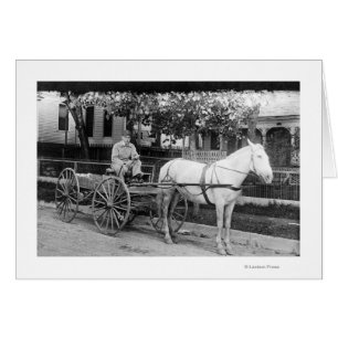 Horse pulling Delivery Wagon Photograph