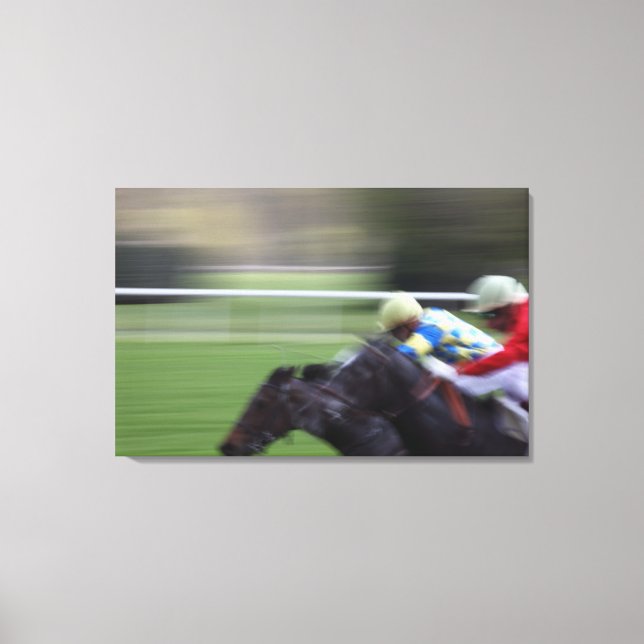 horse race 3 canvas print (Front)