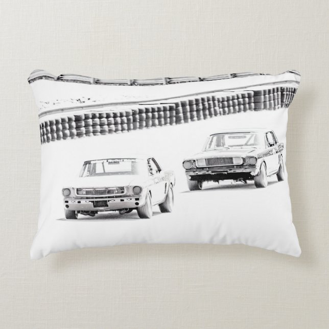 Horse Race Accent Pillow (Front)