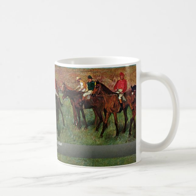 Horse Race Before The Start By Edgar Degas Coffee Mug (Right)