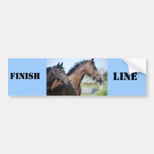 Horse Race Finish Line Bumper Sticker