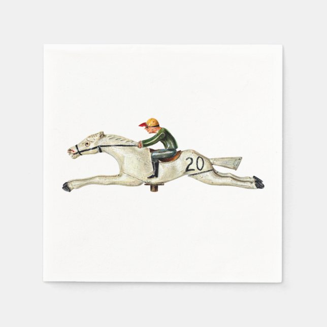 HORSE RACE PARTY PAPER NAPKIN (Front)
